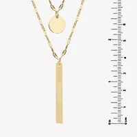 Silver Reflections Womens 14K Gold Over Brass 30 Inch Pendant Necklace