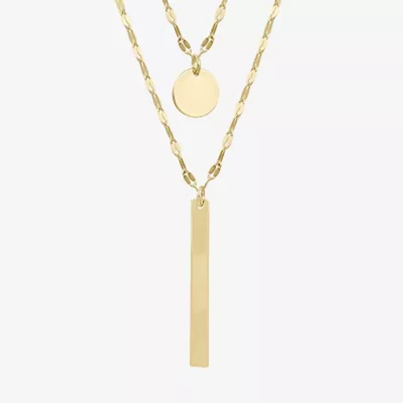Silver Reflections Womens 14K Gold Over Brass 30 Inch Pendant Necklace