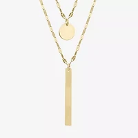 Silver Reflections Womens 14K Gold Over Brass 30 Inch Pendant Necklace