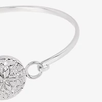 Silver Reflections Womens Pure Silver Over Brass Bangle Bracelet