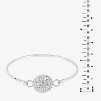 Silver Reflections Womens Pure Silver Over Brass Bangle Bracelet