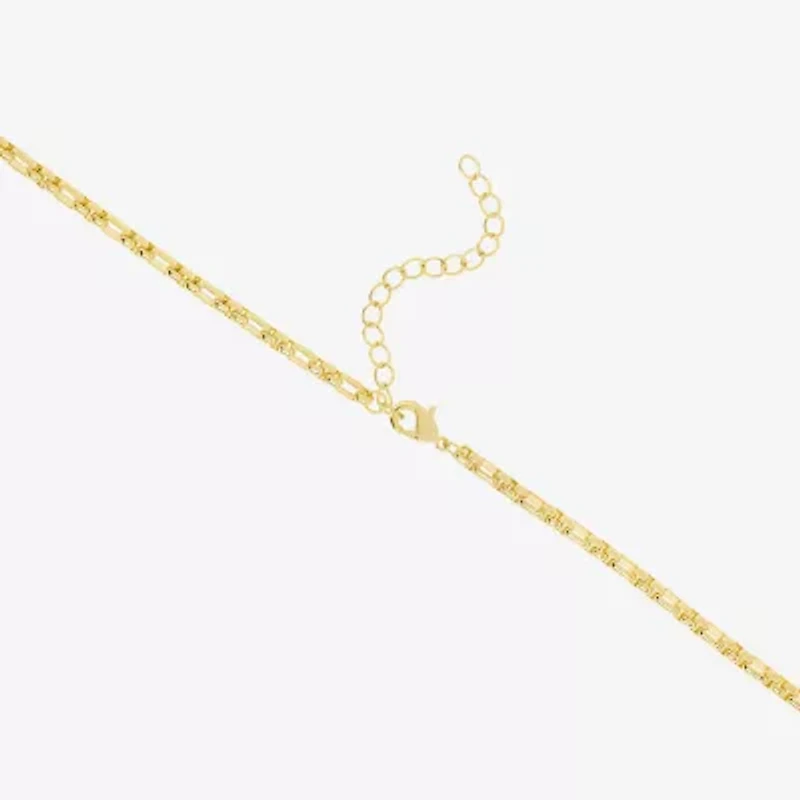 Silver Reflections Womens 14K Gold Over Brass 18 Inch Box Chain Necklace