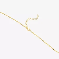 Silver Reflections Womens 14K Gold Over Brass 16 Inch Bead Chain Necklace
