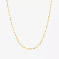 Silver Reflections Womens 14K Gold Over Brass 16 Inch Bead Chain Necklace