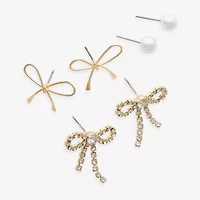 Mixit Womens Simulated Pearl Hypoallergenic Pair Earring Set