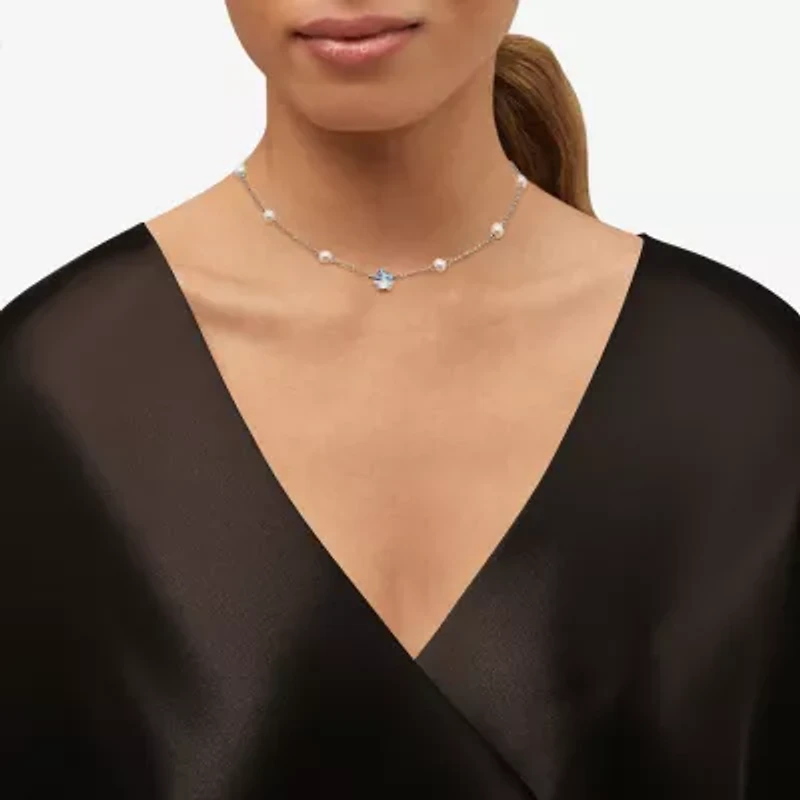 Limited Quantities! Cupcake Womens Dyed White Cultured Freshwater Pearl Sterling Silver 16 Inch Pendant Necklace