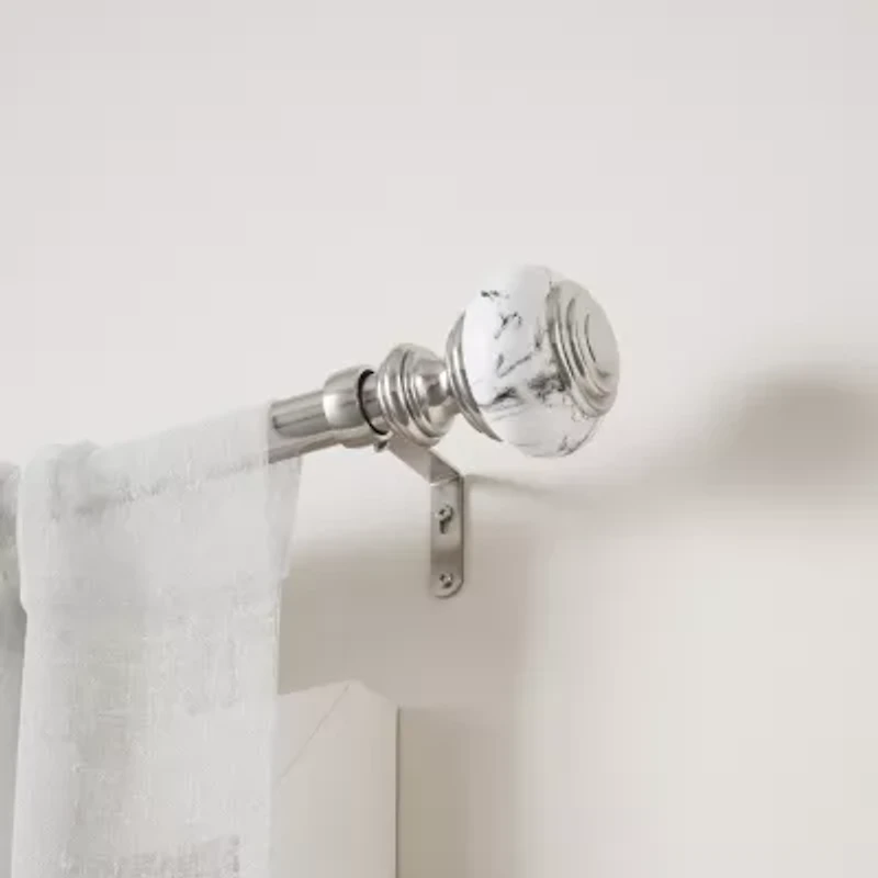 Umbra Marble Knob 1 Adjustable Curtain Rod