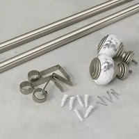 Umbra Marble Knob 1 Adjustable Curtain Rod