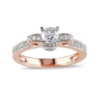 1/2 CT.T.W. Natural Diamond 14K Rose Gold Engagement Ring