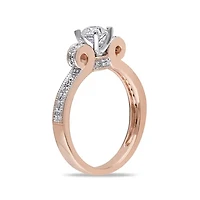 1/2 CT.T.W. Natural Diamond 14K Rose Gold Engagement Ring