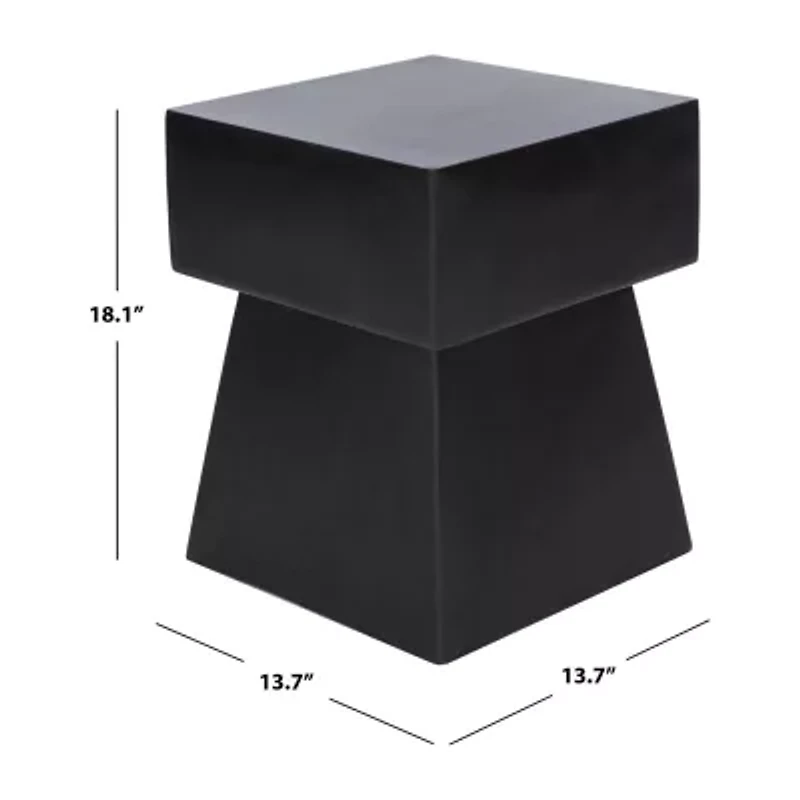 Zen Patio Side Tables Weather Resistant Cement Side Table