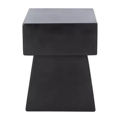 Zen Patio Side Tables Weather Resistant Cement Side Table