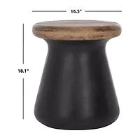 Button Patio Side Tables Weather Resistant Cement Side Table