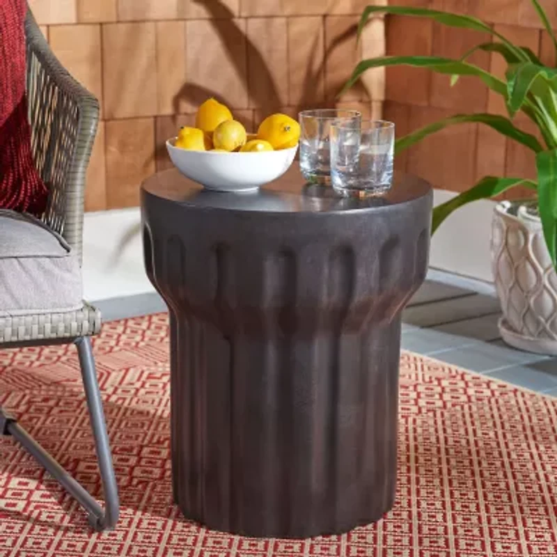 Vesta Weather Resistant Cement Side Table