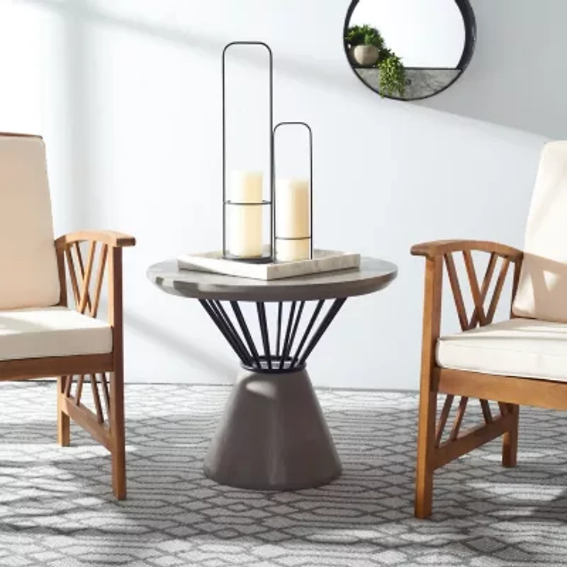 Darien Weather Resistant Cement Side Table