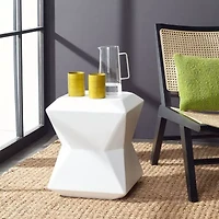 Safavieh Conan Weather Resistant Cement Side Table