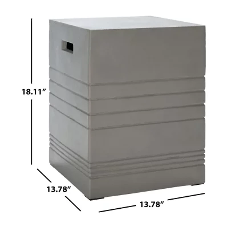 Safavieh Deidara Weather Resistant Cement Side Table