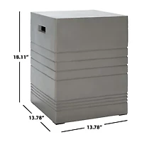 Safavieh Deidara Weather Resistant Cement Side Table