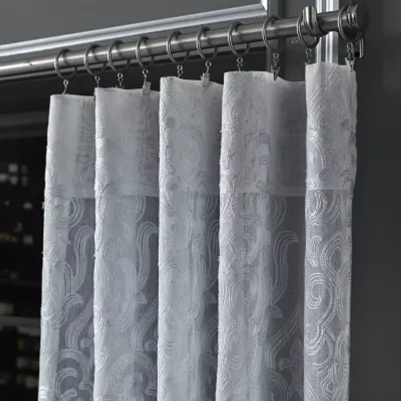 Queen Street Lafayette Rod Pocket Sheer Single Curtain Panel