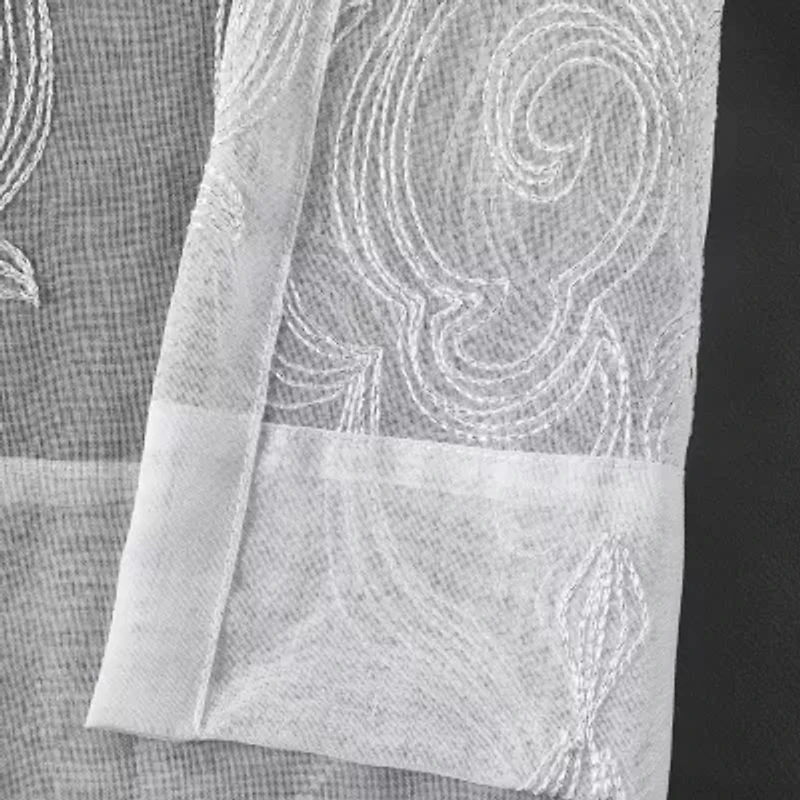 Queen Street Lafayette Rod Pocket Sheer Single Curtain Panel