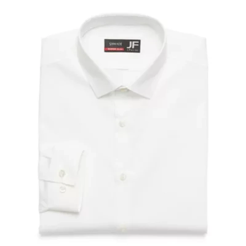 J. Ferrar Slim Mens Super Fit Easy Care Stretch Fabric Long Sleeve Dress Shirt
