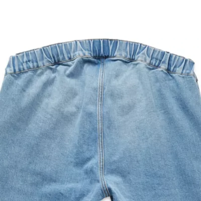 mutual weave Mens Easy-on + Easy-off Seated Wear Adaptive Stretch Fabric Straight Leg Jean