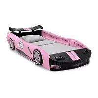 Turbo Race Car Kids Twin Bed in Pink