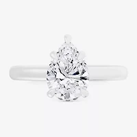 G-H / Si1-Si2) Womens 3 1/4 CT. T.W. Lab Grown White Diamond 14K Gold Pear Solitaire Engagement Ring