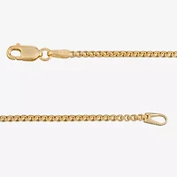 Made Italy 14K Gold 20 - 22 Inch Hollow Box Chain Necklace