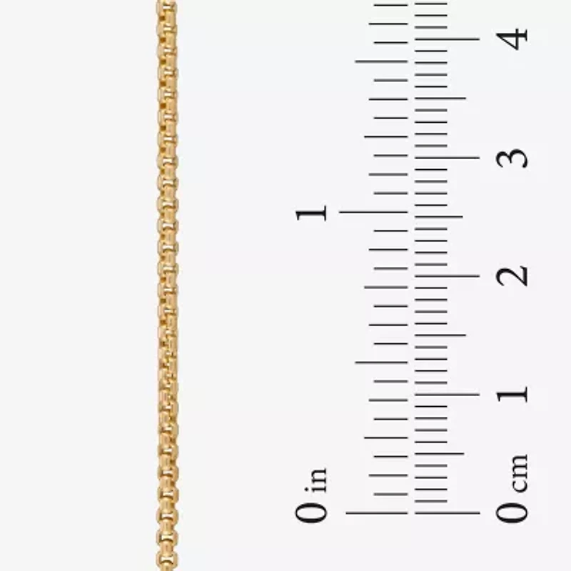 Made Italy 14K Gold 20 - 22 Inch Hollow Box Chain Necklace