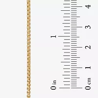 Made Italy 14K Gold 20 - 22 Inch Hollow Box Chain Necklace