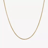 Made Italy 14K Gold 20 - 22 Inch Hollow Box Chain Necklace