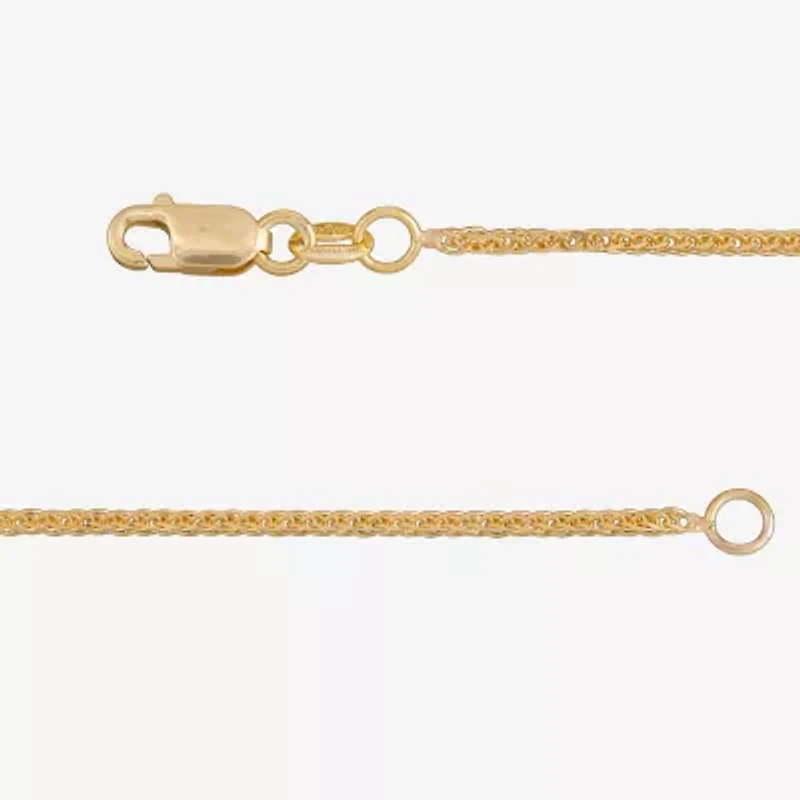 Made in Italy Womens 14K Gold 20 Inch Wheat Chain Necklace