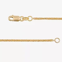 Made in Italy Womens 14K Gold 20 Inch Wheat Chain Necklace