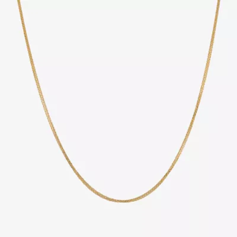 Made in Italy Womens 14K Gold 20 Inch Wheat Chain Necklace