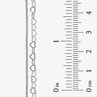 Made in Italy Womens Sterling Silver 9 Inch Solid Link Ankle Bracelet