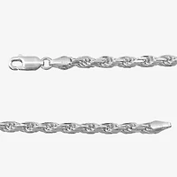 Made in Italy Unisex Adult Sterling Silver 8 1/2 Inch Solid Rope Chain Bracelet