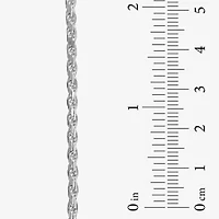 Made in Italy Womens Sterling Silver 7.5 Inch Solid Rope Chain Bracelet