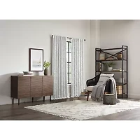 Linden Street Gwen Basketweave Leaf Rod Pocket Back Tab Light-Filtering Single Curtain Panel