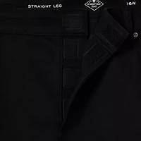 St. John's Bay Plus Secretly Slender Adaptive Womens Mid Rise Straight Leg Hidden Access Opening Jean