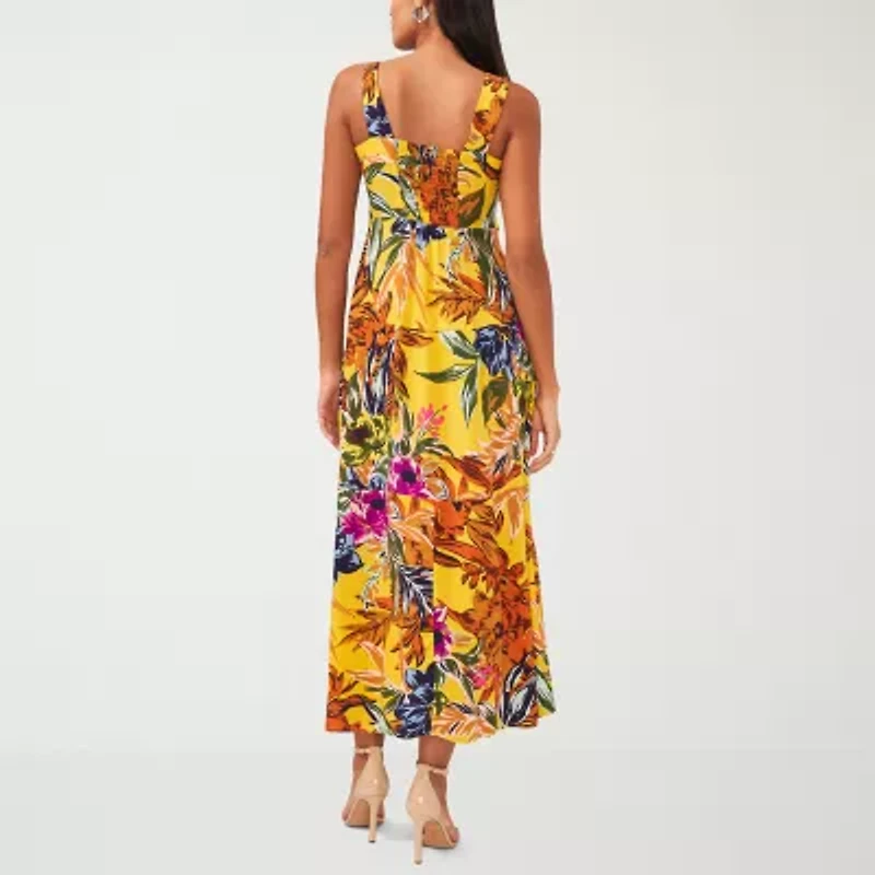 MSK Womens Sleeveless Floral Maxi Dress