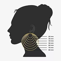 Mixit Patriotic Womens 44.5mm Hoop Earrings