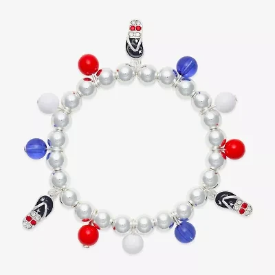 Mixit Patriotic Flip Flop Womens Charm Bracelet