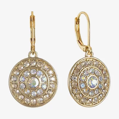 Monet Jewelry Womens Glass Round Drop Earrings