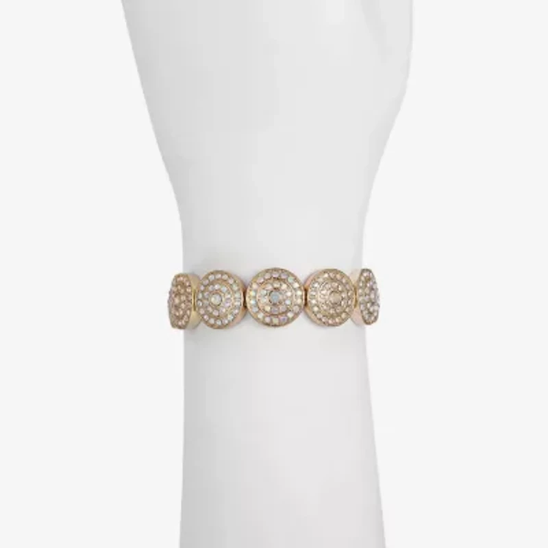 Monet Jewelry Womens Glass Round Stretch Bracelet
