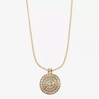 Monet Jewelry Womens Glass Round 18 Inch Pendant Necklace