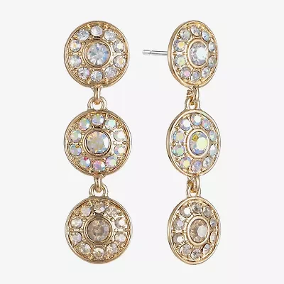 Monet Jewelry Womens Glass Round Hypoallergenic Drop Earrings