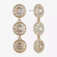Monet Jewelry Womens Glass Round Hypoallergenic Drop Earrings
