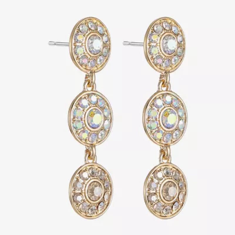 Monet Jewelry Womens Glass Round Hypoallergenic Drop Earrings