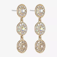 Monet Jewelry Womens Glass Round Hypoallergenic Drop Earrings